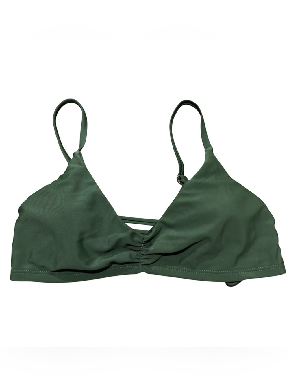 Kirra Olive Army Green Bikini Swim Top Size XS